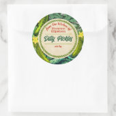 Von der Küche personalisierte Einstreu Runder Aufkleber (Tasche)