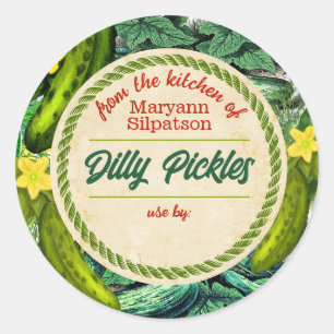 Von der Küche personalisierte Einstreu Runder Aufkleber