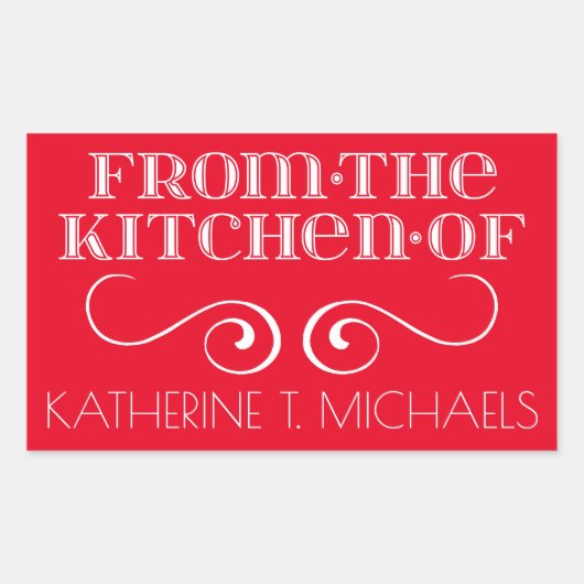 Von der Küche Rechteckiger Aufkleber (Vorderseite)
