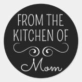 Von der Küche Runder Aufkleber (Vorderseite)