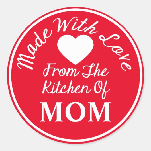 Von der Küche Runder Aufkleber (Vorderseite)