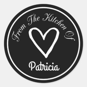 Von der Küche Runder Aufkleber