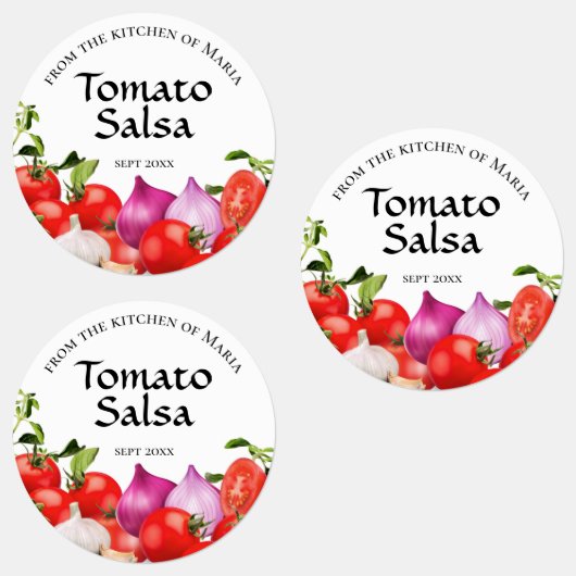 Von der Küche | Tomato Salsa Homemade Etiketten (Gruppe)