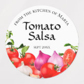 Von der Küche | Tomato Salsa Homemade Etiketten (Design 1)