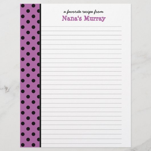 Von der Küche von Nana Polka Dot Rezept Seite (Vorderseite)