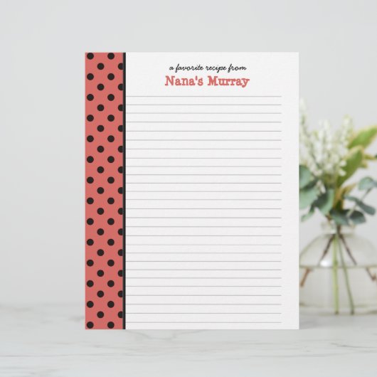 Von der Küche von Nana Polka Dot Rezept Seite (Stehend Vorderseite)