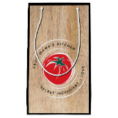 Von der Küche von ... Red Tomato Wood Customize Kleine Geschenktüte (Vorderseite)