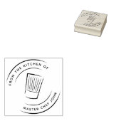 Von der Küche von - Tall Straight Koch Hat Gummistempel (Stempel)