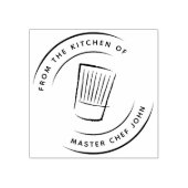 Von der Küche von - Tall Straight Koch Hat Gummistempel (Prägung)