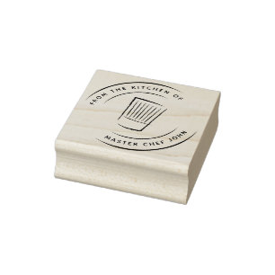 Von der Küche von - Tall Straight Koch Hat Gummistempel