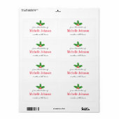 Von der Küche Weihnachtsfeiertage Etiketten (Vorne)