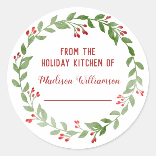 Von der Küchenherstellung | Homemade Jam Runder Aufkleber (Vorderseite)