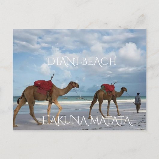 „Von der Küste Kenias mit Liebe – Diani Beach“ Postkarte (Vorderseite)