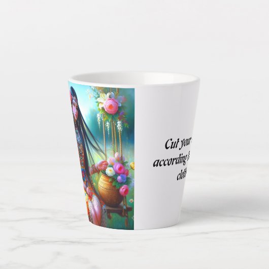 Von der Liebe belebt: Ein Pokal des Komforts Milchtasse (Vorderseite)