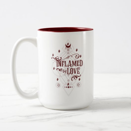 Von der Liebe entzündet (Sleigh Riders book Two) Zweifarbige Tasse (Links)