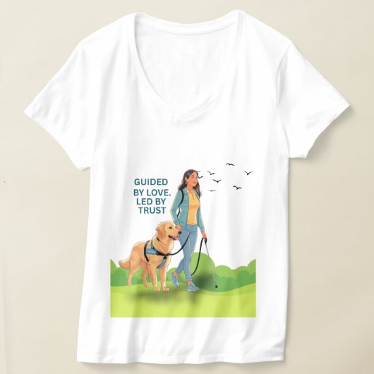 Von der Liebe geleitet - Leitfaden Dog Support Des T-Shirt (Ablage )