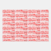 Von der Liebe mit roter Liebe Typografie Kalligrap Geschenkpapier Set (Vorderseite)