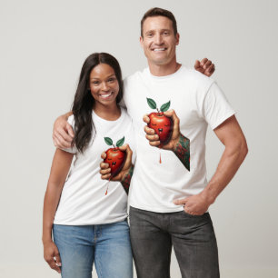 Von der Liebe zerdrückt: Apfelkuchen im Tattoo-Sti T-Shirt