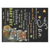 Von der Mama der Liebe für meinen Sohn personalisi Tischdecke (Vorderseite (Horizontal))