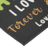 Von der Mama der Liebe für meinen Sohn personalisi Tischdecke (Schrägansicht)