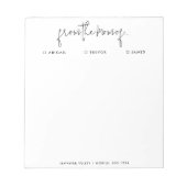 "Von der Mama" Note to School Notepad Notizblock (Vorderseite)