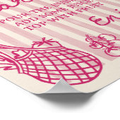 Von der Marktreife gezogenes Brautparty Mimosa Bar Poster (Ecke)