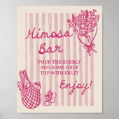 Von der Marktreife gezogenes Brautparty Mimosa Bar Poster (Vorne)