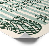 Von der Marktreife gezogenes Brautparty Mimosa Bar Poster (Ecke)