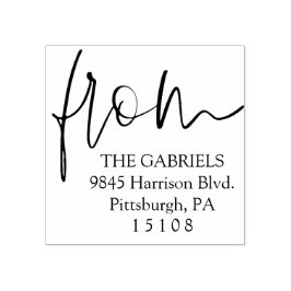 Von der modernen SkriptRücksendeadresse Gummistempel