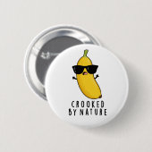 Von der Natur gekrönter Bananenpun Button (Vorne & Hinten)
