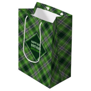 Von der Natur inspiriertes grünes und violettes Ta Mittlere Geschenktüte