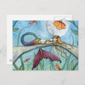Von der Pond-Meerjungfrau-Kunst Postkarte (Vorne/Hinten)