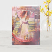 "Von der Porthole in Portugal" Karte (Gelbe Blume)