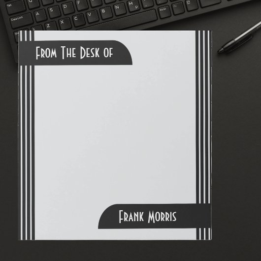 Von der Rezeption des modernen Art Deco Office Notizblock