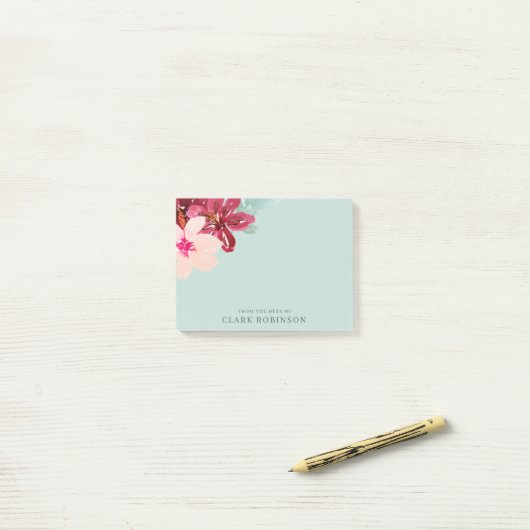 Von der Rezeption des trendigen Bouquets Post-it Klebezettel (Auf Schreibtisch)