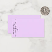 Von der Rezeption einfache Elegante Notecard Mitteilungskarte (Vorderseite/Rückseite Beispiel)