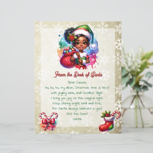 Von der Rezeption Santa für Kinder (Stehend Vorderseite)