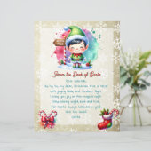 Von der Rezeption Santa für Kinder | Anime Boy Elf (Stehend Vorderseite)