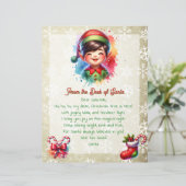 Von der Rezeption Santa für Kinder | Anime Boy Elf (Stehend Vorderseite)