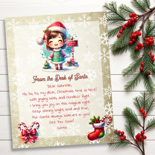 Von der Rezeption Santa für Kinder | Anime Girl El