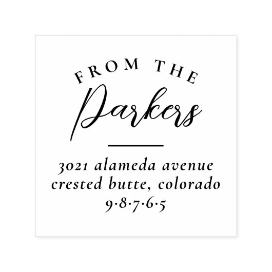 Von der Rücksendeadresse für klassische Typografie Permastempel (Design)