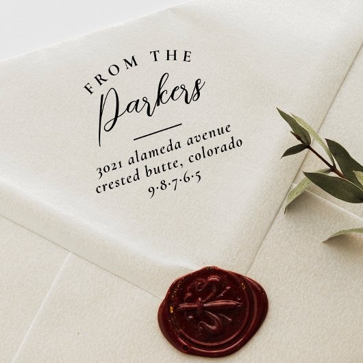 Von der Rücksendeadresse für klassische Typografie Permastempel