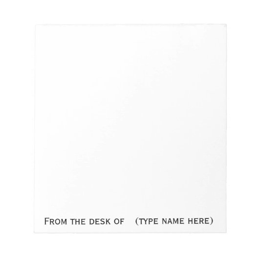 "Von der Schreibfläche" des Memos Notizblock (Vorderseite)