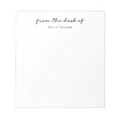 Von der Schreibfläche des Monogram Script White Notizblock (Vorderseite)