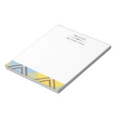 Von der Schreibtisch des Girly Monogram Script Nam Notizblock (Rotiert)