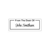 Von der Schreibtisch mit elegantem Skriptnamen (Cu Permastempel (Design)