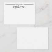 Von der Schreibtisch mit elegantem Skriptnamen Mitteilungskarte (Vorne/Hinten)