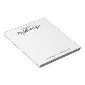 Von der Schreibtisch-Schwarz-Weiß-Script-Signatur Notizblock (angewinkelt)