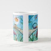 Von der Seepromenade Mermaid Dragonfly Art Jumbo-Tasse (Vorderseite)