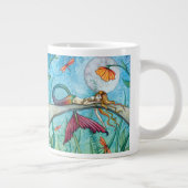 Von der Seepromenade Mermaid Dragonfly Art Jumbo-Tasse (Rechts)